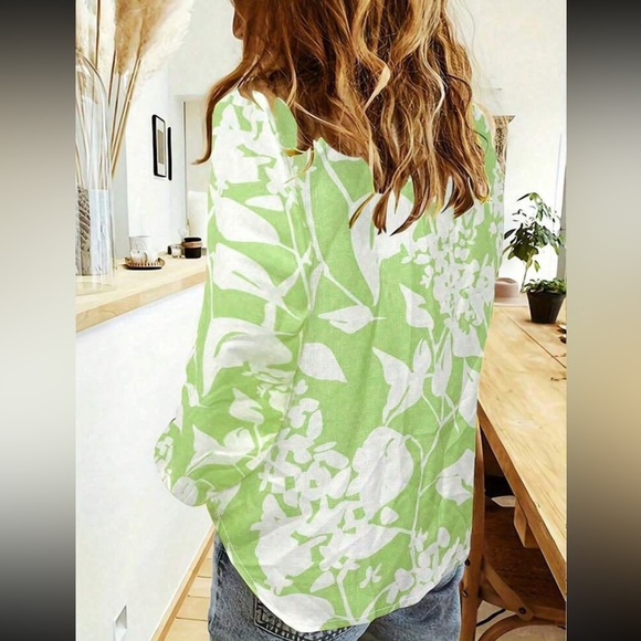 Boho floral print button down shirt - Picture 2 of 16